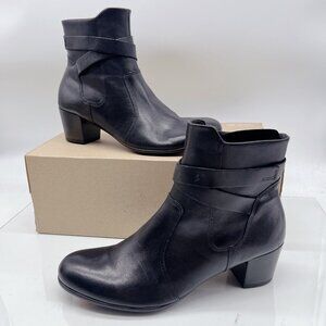 Ecco Shape Classic 35 Ankle Boots Block Heeled Booties Comfort Black 39 US 8-8.5